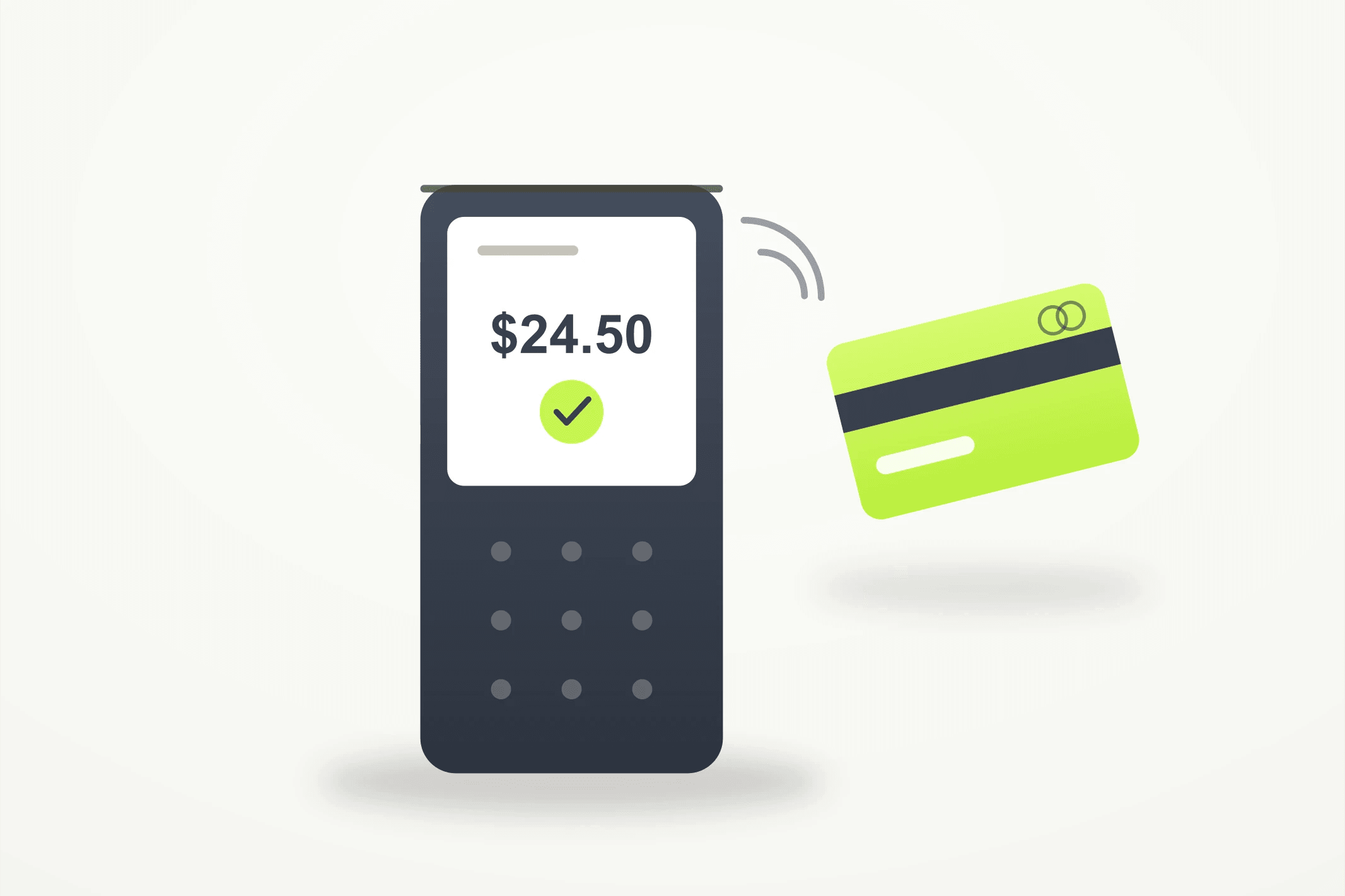 Integrated EFTPOS terminal beside the KokiPOS register